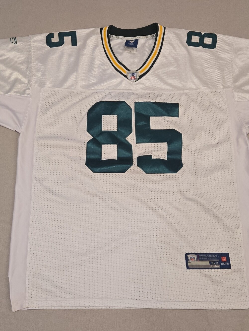 VTG Greg Jennings Green Bay Packers NFL Reebok Stitched Jersey Men's Size 54